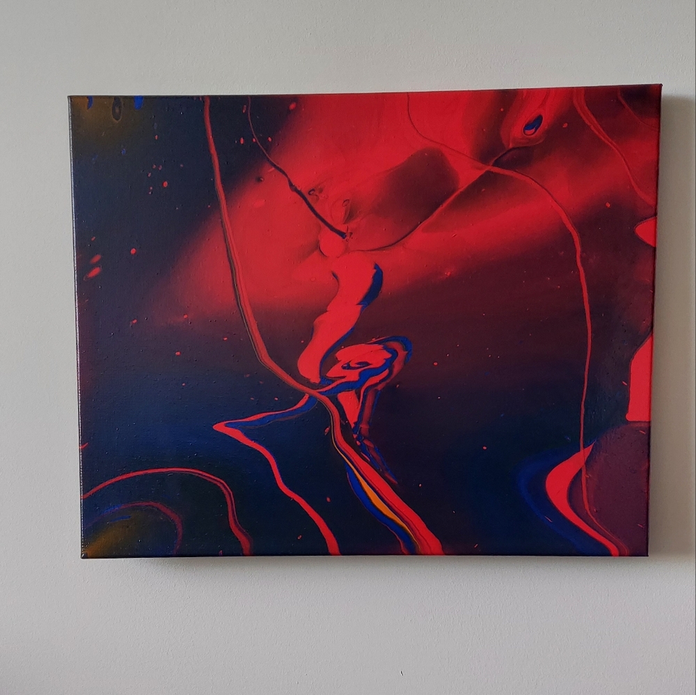 Bold Color Collection 2022 "G" Original Paint Pour Painting